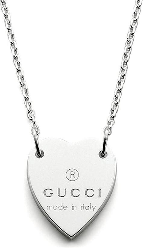 gucci necklace women heart|trademark necklace with heart pendant.